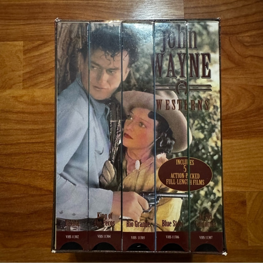 John Wayne - Westerns 5-Pack (VHS, 2000, 5-Tape Set) Brand New And Sealed